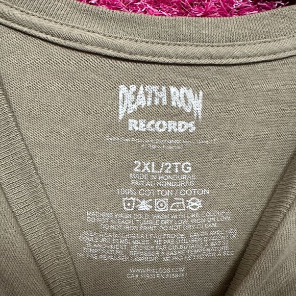 Death Row Records Hip Hop Tan Tshirt size 2X - Picture 4 of 4